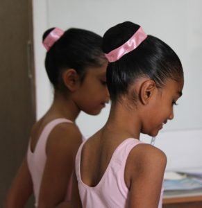 Students with ballet buns