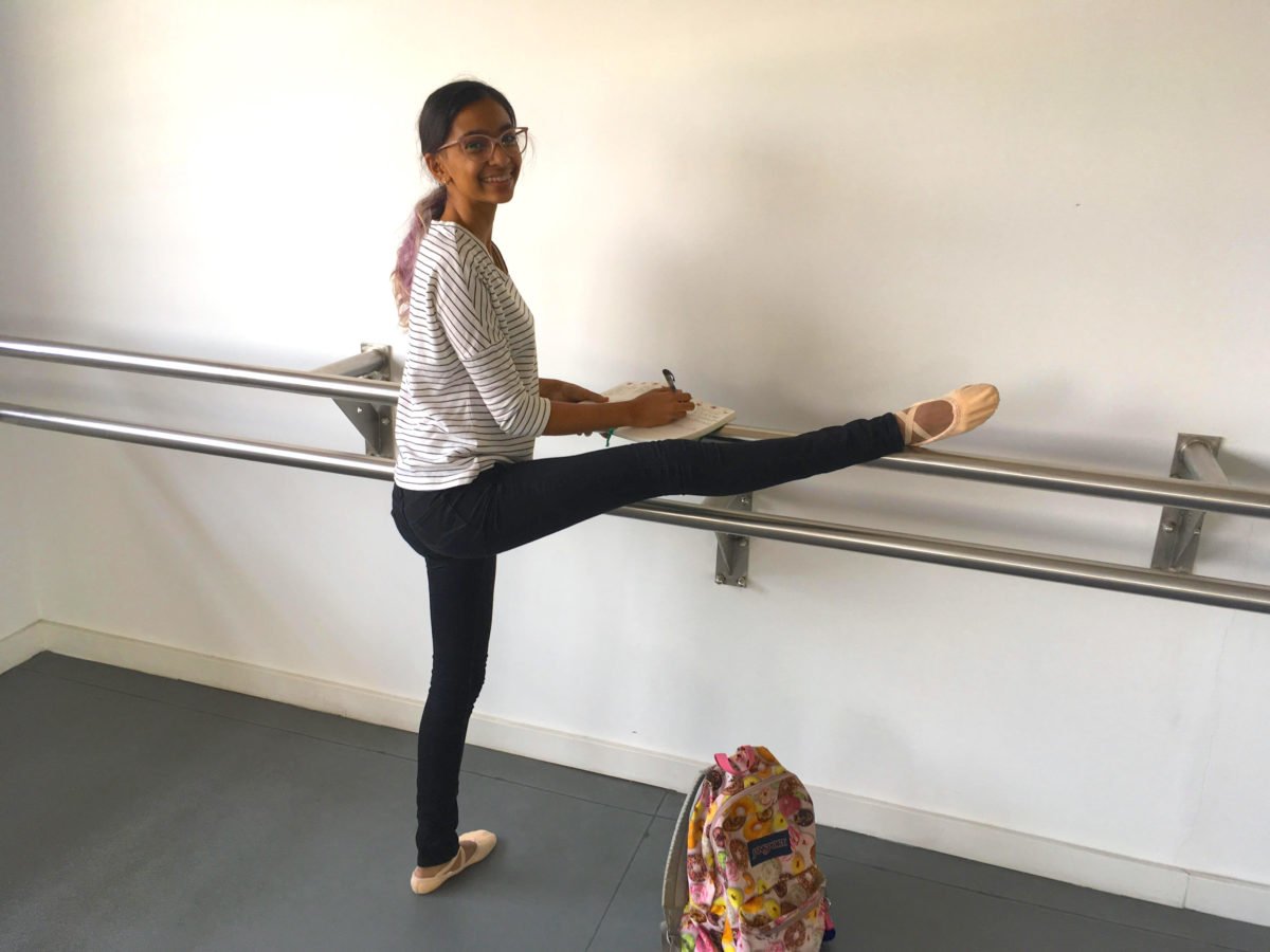 Studying during ballet